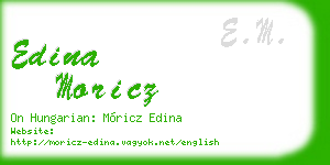 edina moricz business card
